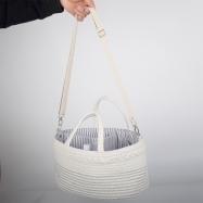 Long handle diaper basket