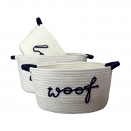 Alphabet cotton cord storage basket