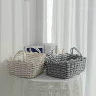 Prepare a set of two cotton rope storage basket
