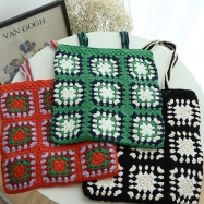 Crochet flower bag